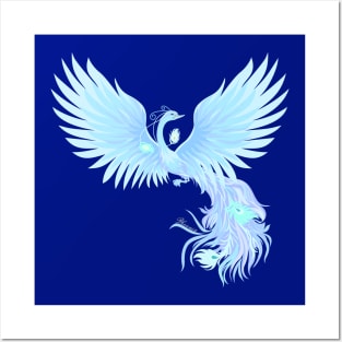 Blue phoenix Posters and Art